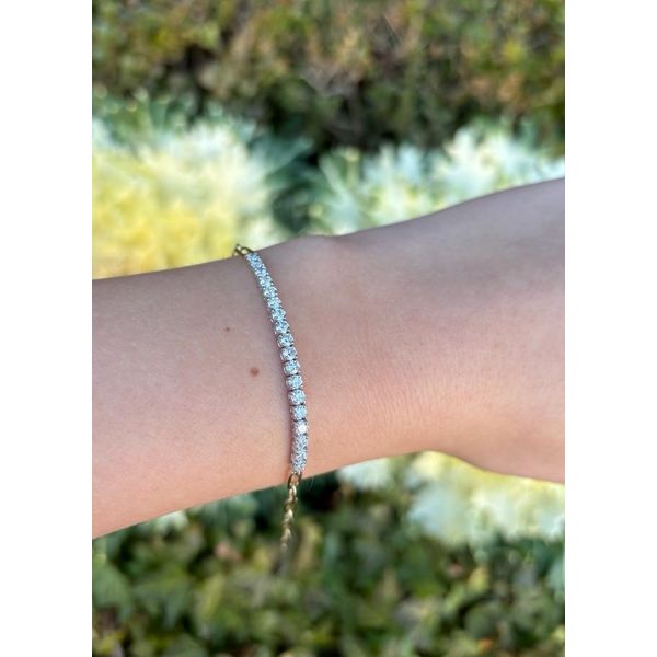14K Two-Tone Gold 1.26 CTW Diamond Paperclip Bracelet Image 2 Mollys Jewelers Brooklyn, NY