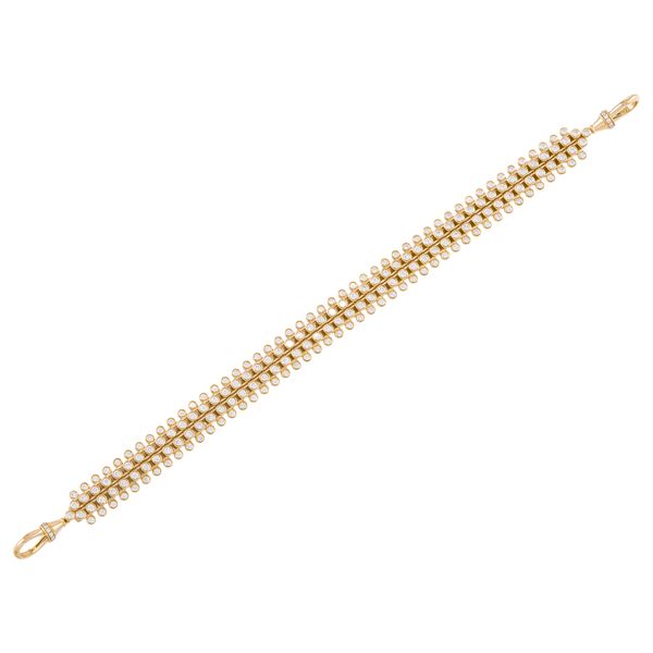 Diamond Four-Row Bezel Bracelet Image 2 Mollys Jewelers Brooklyn, NY