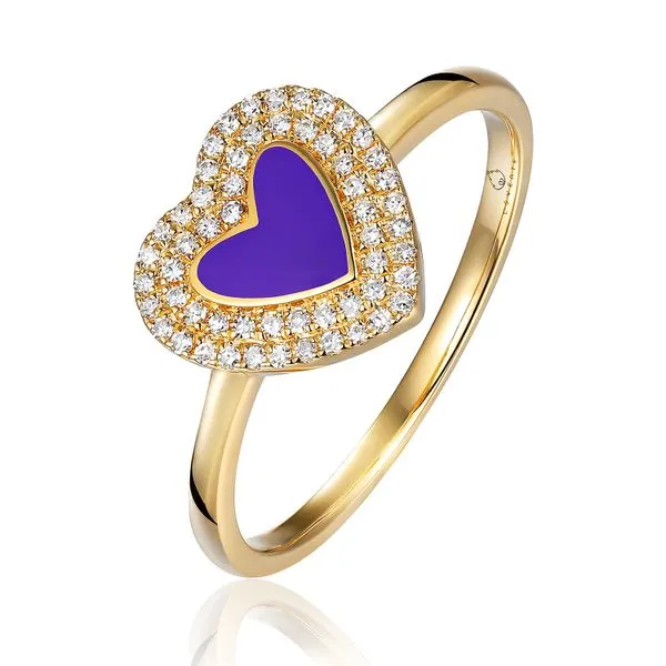 Elegant Heart-Shaped Gold Ring Mollys Jewelers Brooklyn, NY