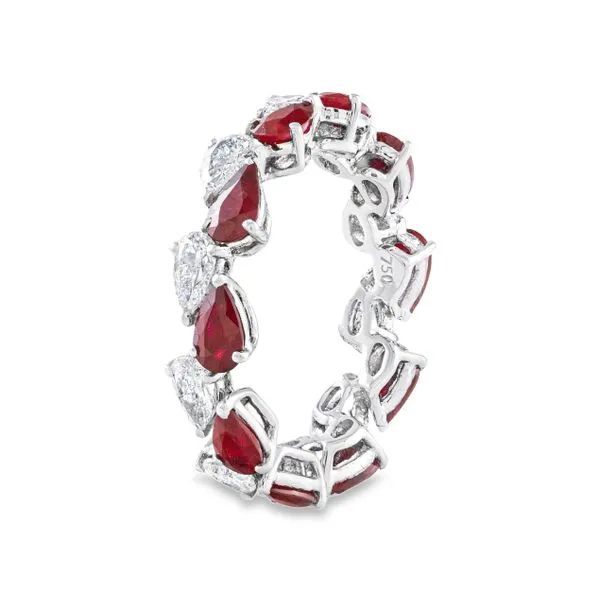 Elegant Ruby and Diamond Ring Mollys Jewelers Brooklyn, NY