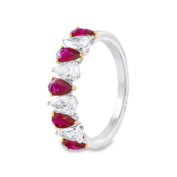 Elegant Ruby and Diamond Ring Mollys Jewelers Brooklyn, NY