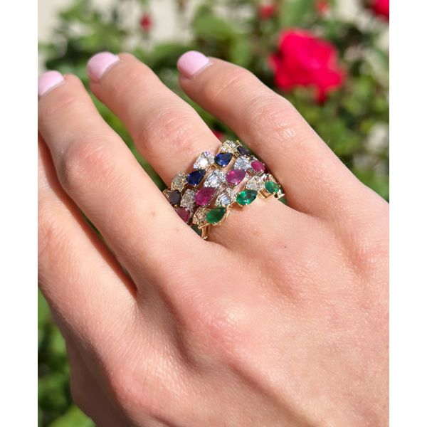Color stone Ring Mollys Jewelers Brooklyn, NY