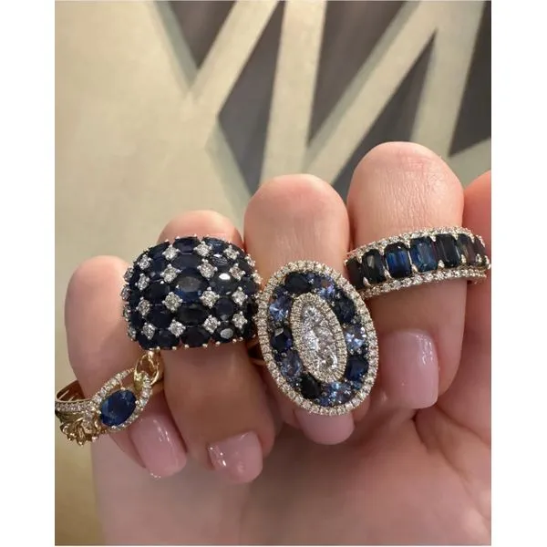 Elegant Sapphire and Diamond Ring Image 3 Mollys Jewelers Brooklyn, NY