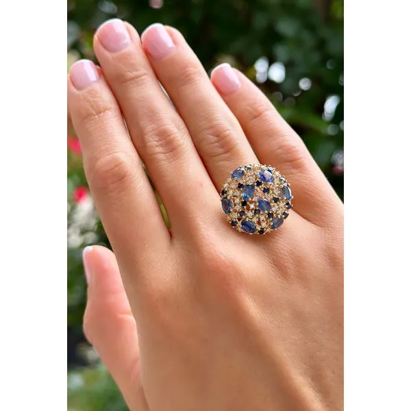 Stunning Sapphire and Diamond Ring Image 2 Mollys Jewelers Brooklyn, NY