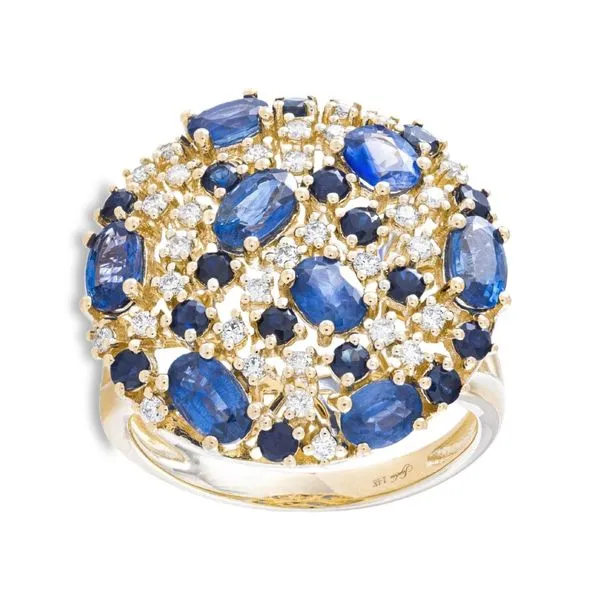 Stunning Sapphire and Diamond Ring Image 4 Mollys Jewelers Brooklyn, NY