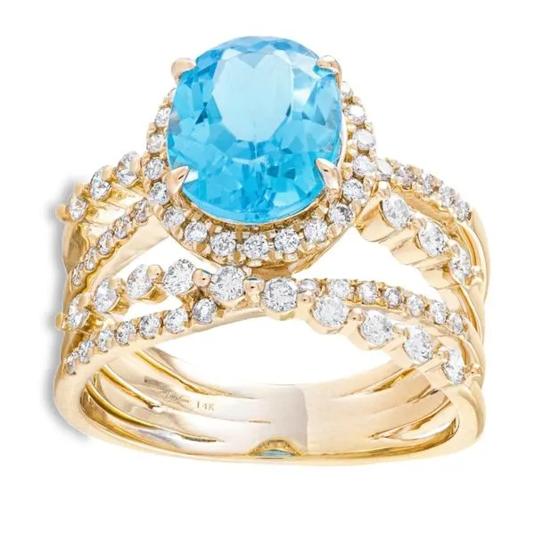 Elegant Blue Gemstone Ring Image 3 Mollys Jewelers Brooklyn, NY
