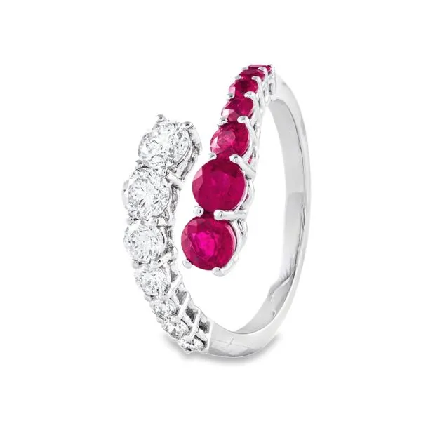 Elegant Ruby and Diamond Ring Mollys Jewelers Brooklyn, NY