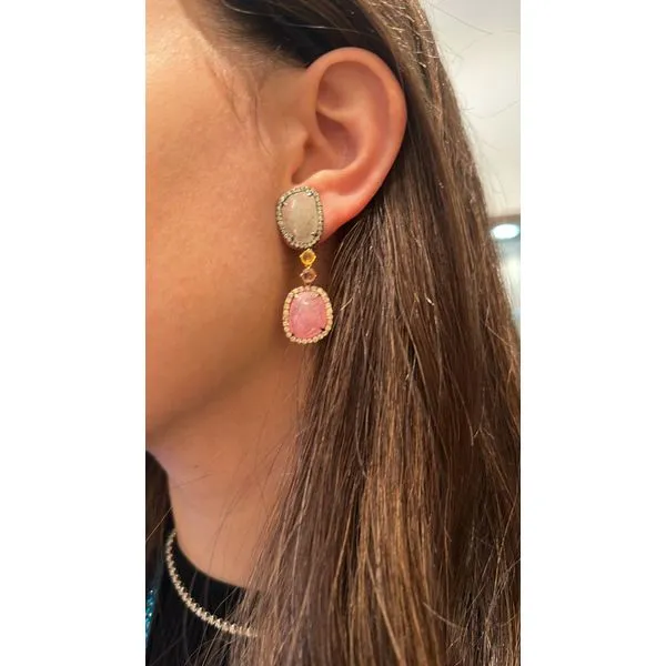 Colored Stone Earring Image 2 Mollys Jewelers Brooklyn, NY