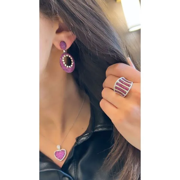 Colored Stone Earring Image 2 Mollys Jewelers Brooklyn, NY