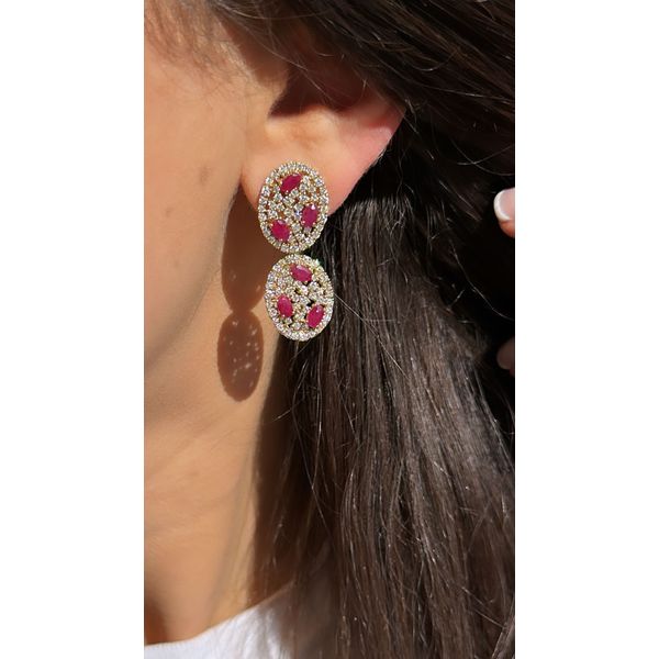 Colored Stone Earring Image 3 Mollys Jewelers Brooklyn, NY