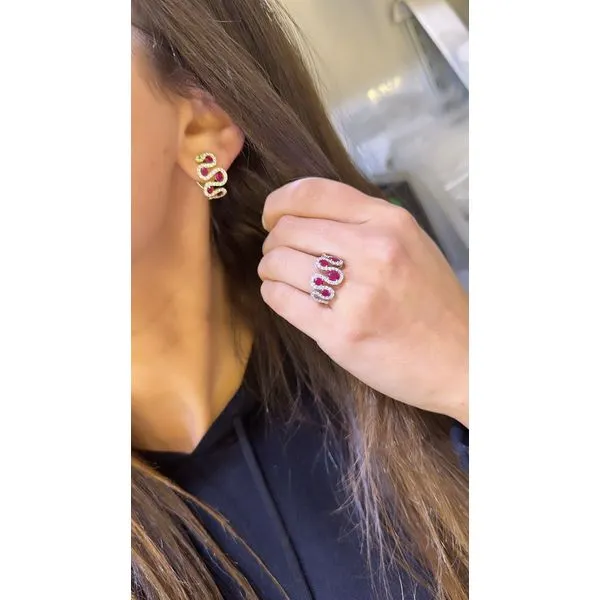 Colored Stone Earring Image 2 Mollys Jewelers Brooklyn, NY