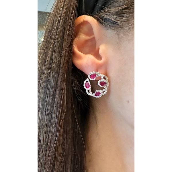 Colored Stone Earring Image 2 Mollys Jewelers Brooklyn, NY