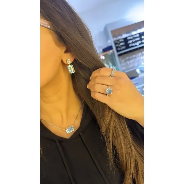 Colored Stone Earring Image 3 Mollys Jewelers Brooklyn, NY