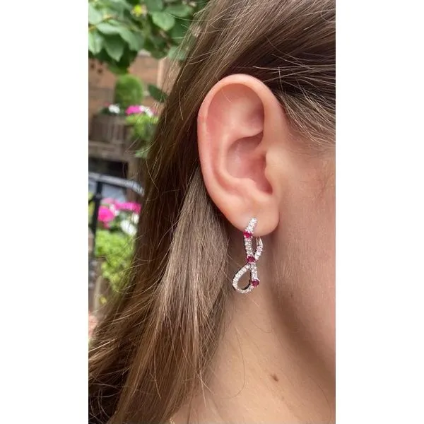 RubyInfinity White Gold Diamond Earrings Image 3 Mollys Jewelers Brooklyn, NY