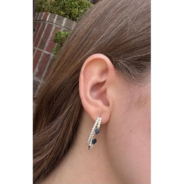 Colored Stone Earring Image 2 Mollys Jewelers Brooklyn, NY