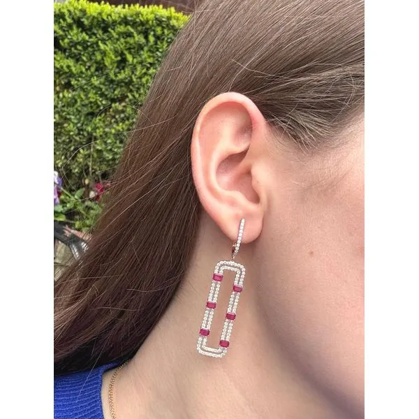 Colored Stone Earring Image 2 Mollys Jewelers Brooklyn, NY