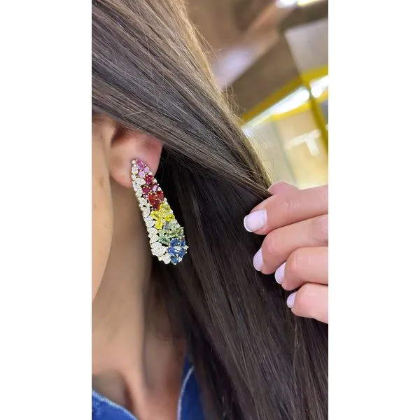 Colored Stone Earring Image 2 Mollys Jewelers Brooklyn, NY