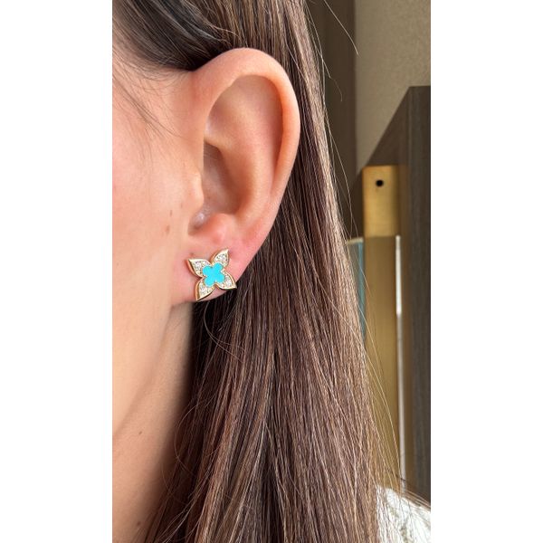 Colored Stone Earring Image 2 Mollys Jewelers Brooklyn, NY