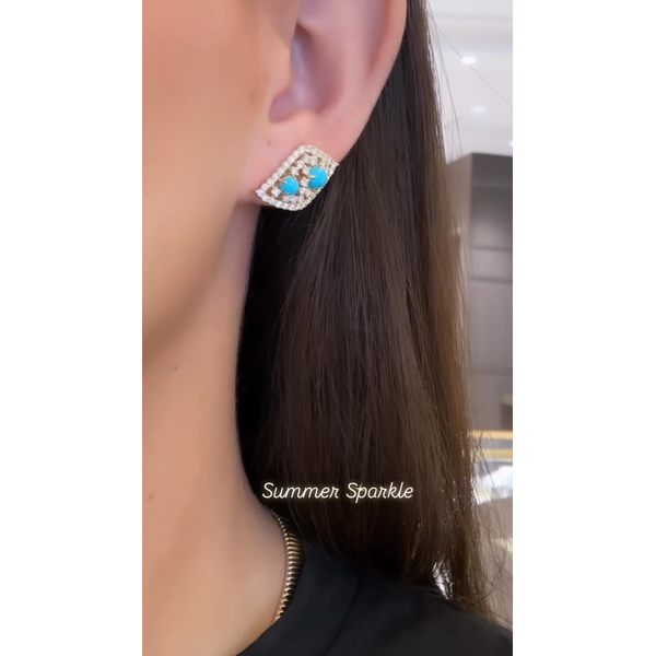 Colored Stone Earring Image 3 Mollys Jewelers Brooklyn, NY
