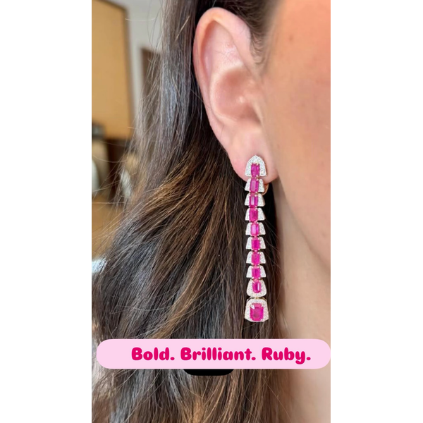 Colored Stone Earring Image 2 Mollys Jewelers Brooklyn, NY