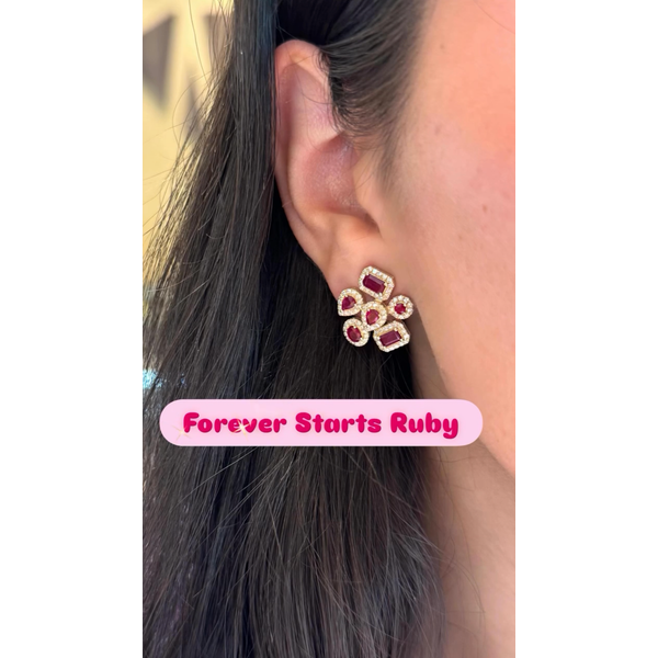 Colored Stone Earring Image 2 Mollys Jewelers Brooklyn, NY