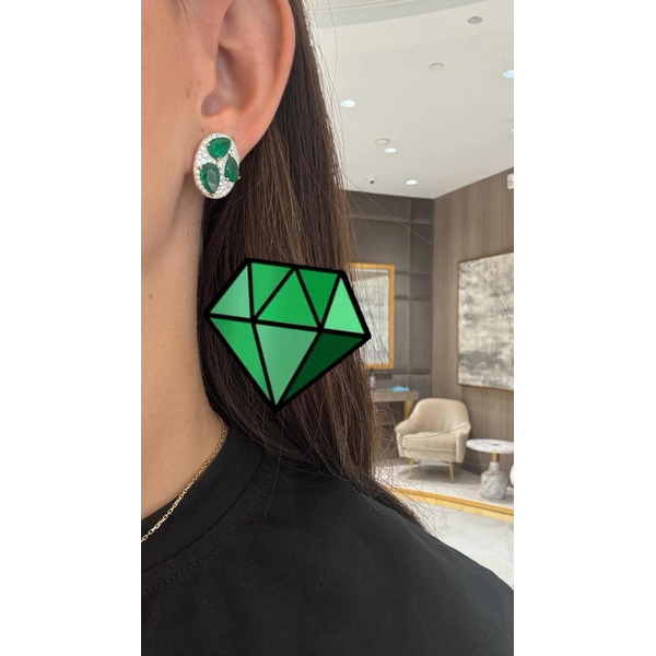 Colored Stone Earring Image 2 Mollys Jewelers Brooklyn, NY