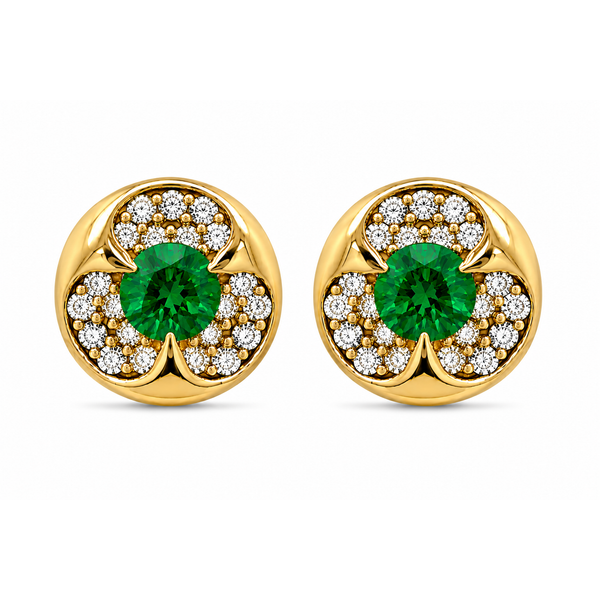 Emerald Radiance Diamond Stud Earrings Mollys Jewelers Brooklyn, NY
