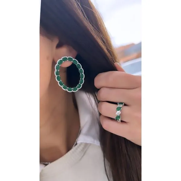 Colored Stone Earring Image 2 Mollys Jewelers Brooklyn, NY