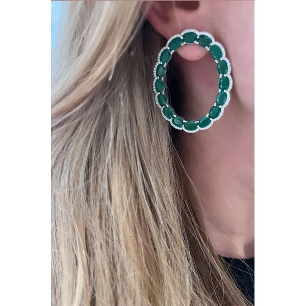 Colored Stone Earring Image 4 Mollys Jewelers Brooklyn, NY