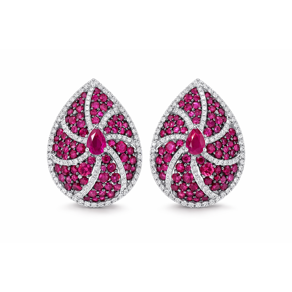 RubyFlair Diamond Teardrop Earrings Mollys Jewelers Brooklyn, NY
