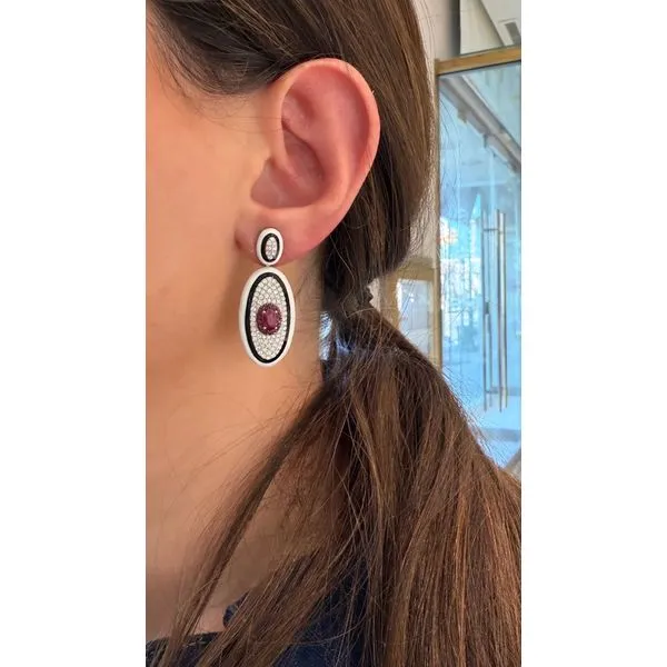 Colored Stone Earring Image 2 Mollys Jewelers Brooklyn, NY