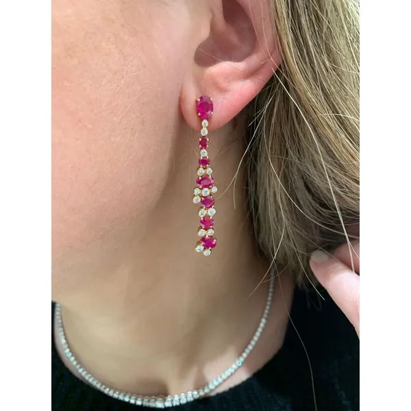 Colored Stone Earring Image 2 Mollys Jewelers Brooklyn, NY