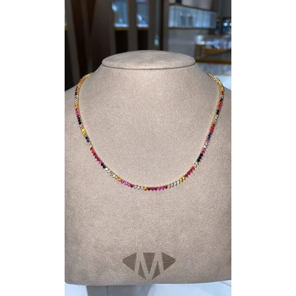 Colored Stone Necklace Image 3 Mollys Jewelers Brooklyn, NY