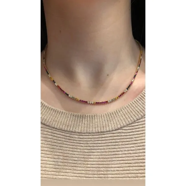 Colored Stone Necklace Mollys Jewelers Brooklyn, NY