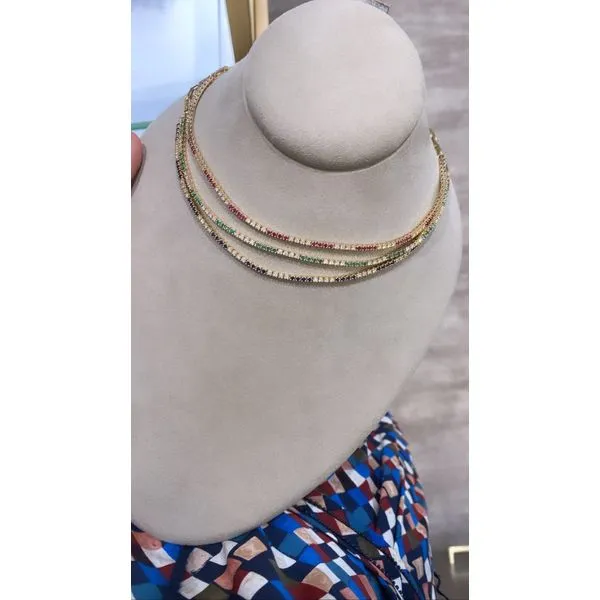 Colored Stone Necklace Image 2 Mollys Jewelers Brooklyn, NY