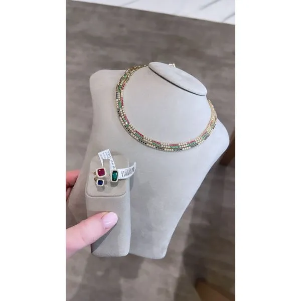 Colored Stone Necklace Image 4 Mollys Jewelers Brooklyn, NY