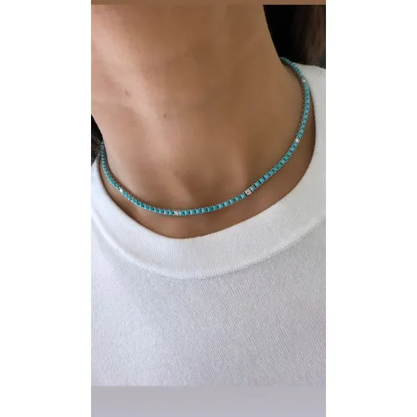 Colored Stone Necklace Image 2 Mollys Jewelers Brooklyn, NY