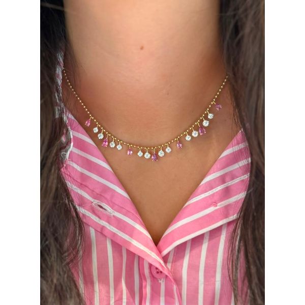 Colored Stone Necklace Image 2 Mollys Jewelers Brooklyn, NY