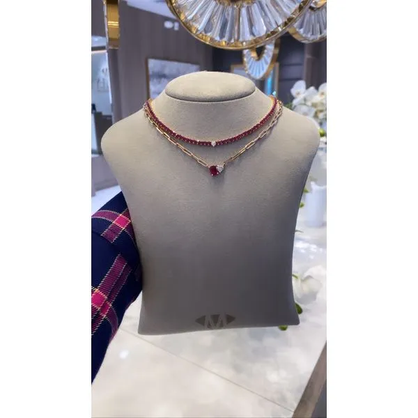 Colored Stone Necklace Image 2 Mollys Jewelers Brooklyn, NY