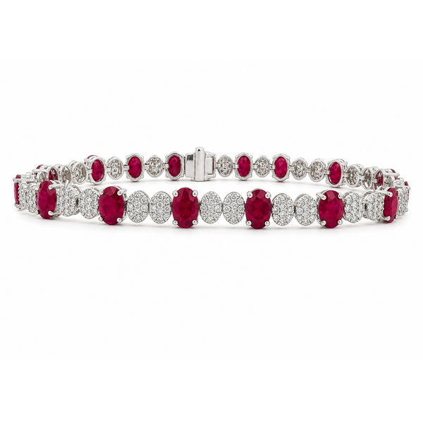Ruby Radiance Diamond Tennis Bracelet Mollys Jewelers Brooklyn, NY