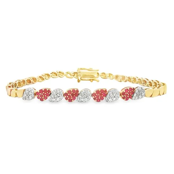 Yellow Gold Alterna Ruby Diamond Bracelet – 0.55ct Mollys Jewelers Brooklyn, NY