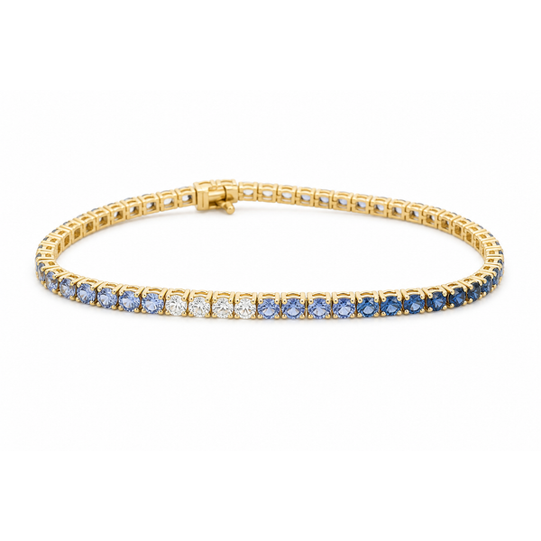 Sapphire Spectrum Ombre Tennis Bracelet Mollys Jewelers Brooklyn, NY