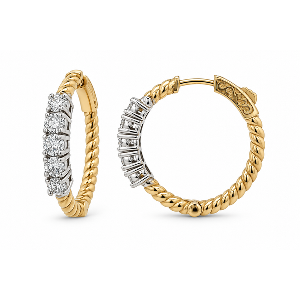 Diamond Hoop Mollys Jewelers Brooklyn, NY