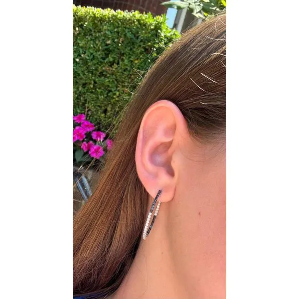 Diamond Hoop Image 2 Mollys Jewelers Brooklyn, NY