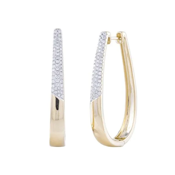 Diamond Hoop Image 2 Mollys Jewelers Brooklyn, NY