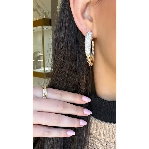 Diamond Hoop Image 2 Mollys Jewelers Brooklyn, NY