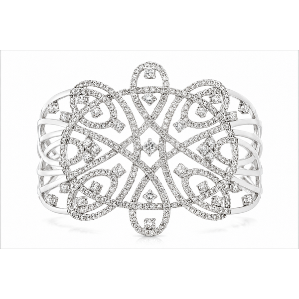 White Gold Regalia Diamond Cuff – 6.87ct Mollys Jewelers Brooklyn, NY