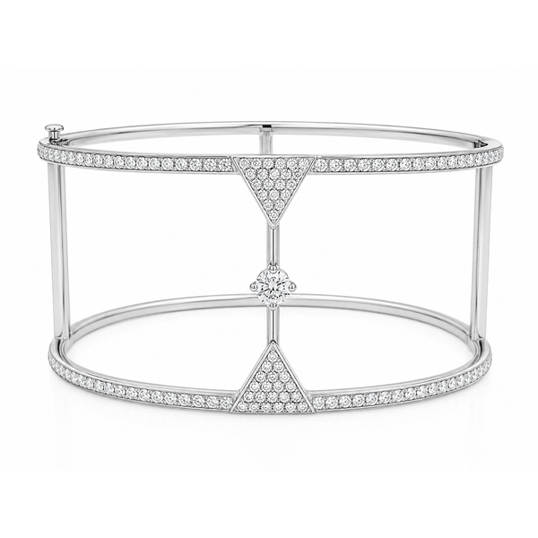White Gold Orbit Diamond Cuff – 2.25ct Mollys Jewelers Brooklyn, NY