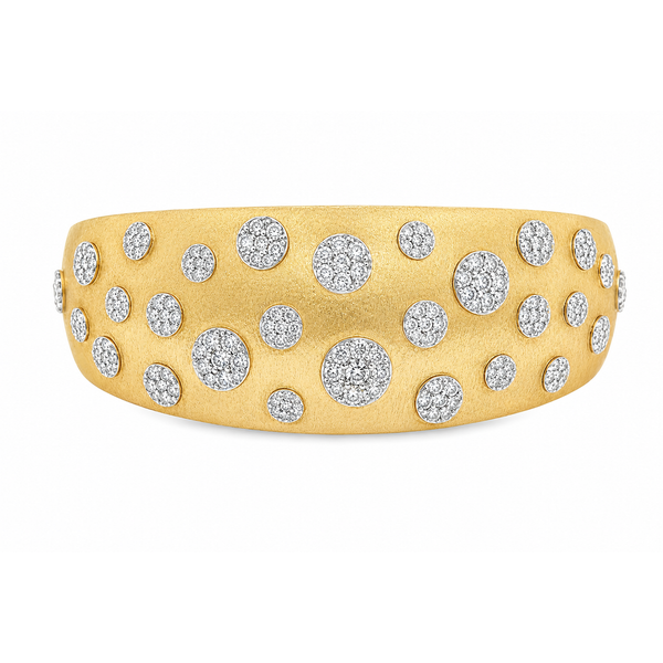 Golden Glow – 14K Yellow Gold Diamond Cuff Bangle 2.66ct Mollys Jewelers Brooklyn, NY