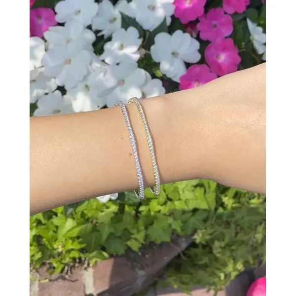 Yellow Gold SlimWave Diamond Bangle – 0.75 TWT Image 3 Mollys Jewelers Brooklyn, NY